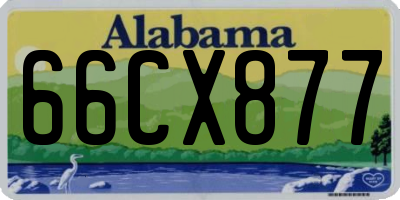 AL license plate 66CX877