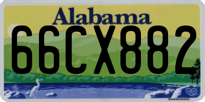 AL license plate 66CX882