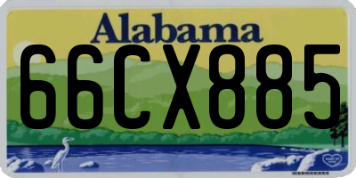 AL license plate 66CX885