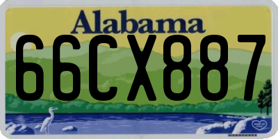AL license plate 66CX887