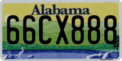 AL license plate 66CX888