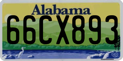 AL license plate 66CX893