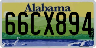 AL license plate 66CX894