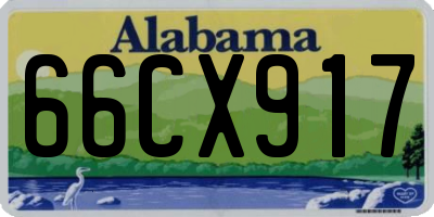 AL license plate 66CX917
