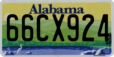 AL license plate 66CX924