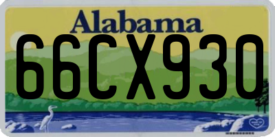 AL license plate 66CX930