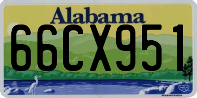 AL license plate 66CX951