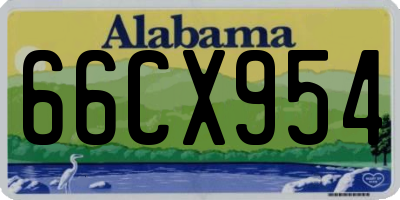 AL license plate 66CX954