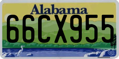 AL license plate 66CX955