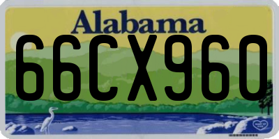 AL license plate 66CX960