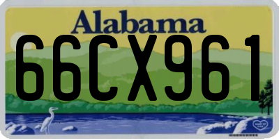 AL license plate 66CX961