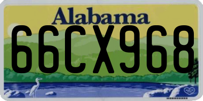 AL license plate 66CX968