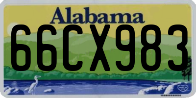 AL license plate 66CX983