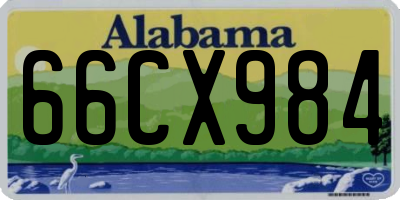 AL license plate 66CX984