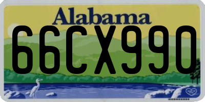 AL license plate 66CX990
