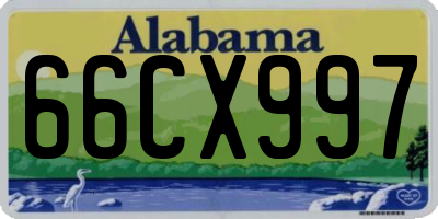 AL license plate 66CX997