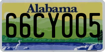 AL license plate 66CY005