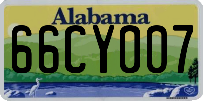 AL license plate 66CY007