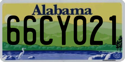 AL license plate 66CY021