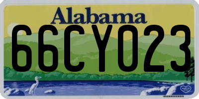 AL license plate 66CY023