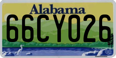 AL license plate 66CY026