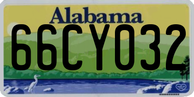 AL license plate 66CY032