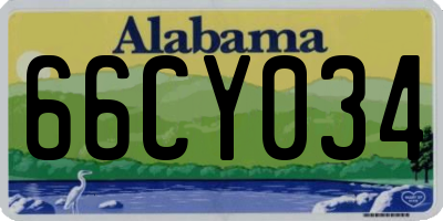 AL license plate 66CY034