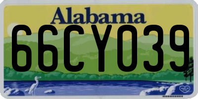AL license plate 66CY039
