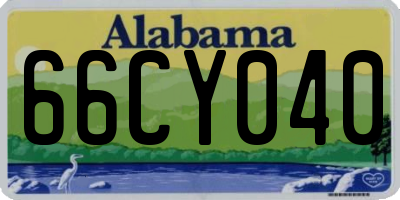 AL license plate 66CY040