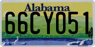 AL license plate 66CY051