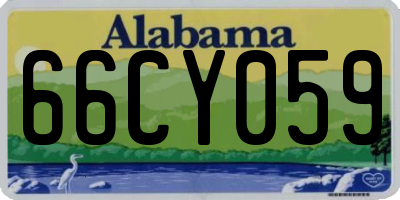 AL license plate 66CY059