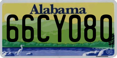 AL license plate 66CY080