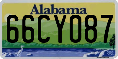 AL license plate 66CY087