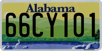 AL license plate 66CY101