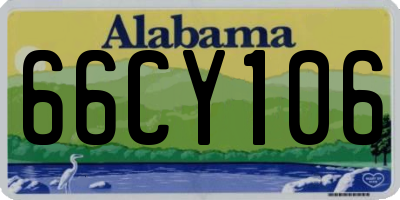 AL license plate 66CY106