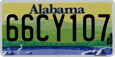 AL license plate 66CY107