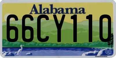 AL license plate 66CY110