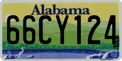 AL license plate 66CY124