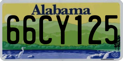 AL license plate 66CY125