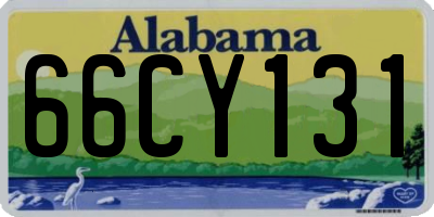 AL license plate 66CY131