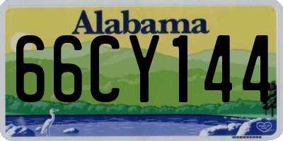 AL license plate 66CY144