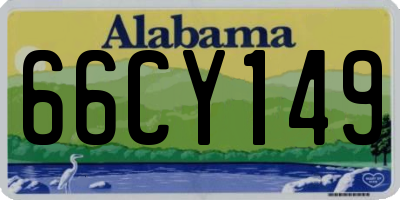 AL license plate 66CY149