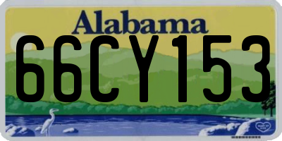 AL license plate 66CY153