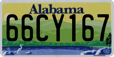 AL license plate 66CY167