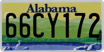 AL license plate 66CY172