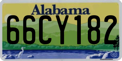 AL license plate 66CY182