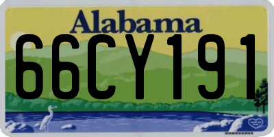 AL license plate 66CY191