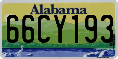 AL license plate 66CY193