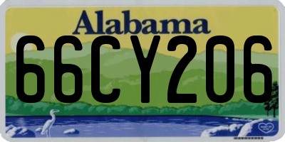 AL license plate 66CY206