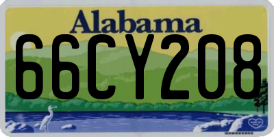 AL license plate 66CY208